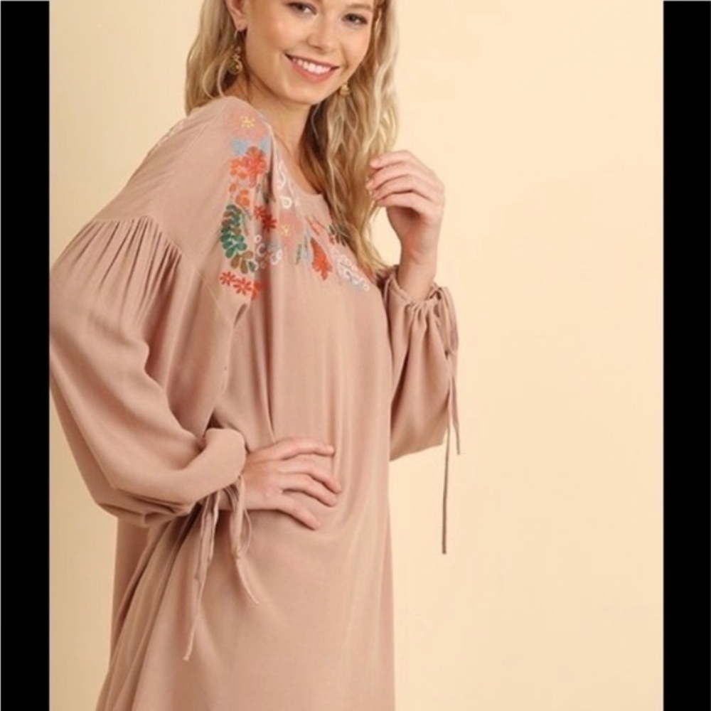 Umgee Blush Embroidered Dress - Picture 8 of 8